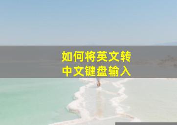 如何将英文转中文键盘输入