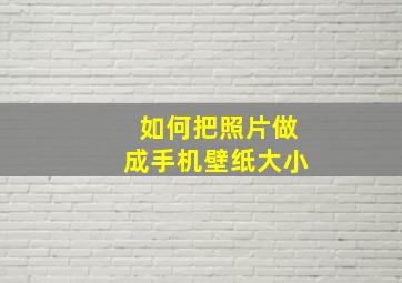 如何把照片做成手机壁纸大小