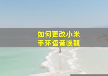 如何更改小米手环语音唤醒