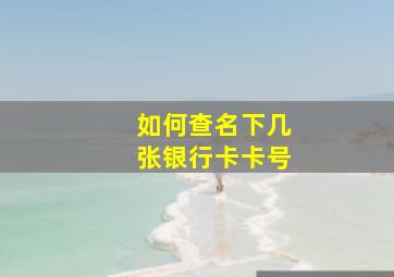 如何查名下几张银行卡卡号