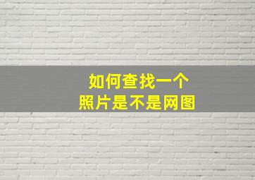 如何查找一个照片是不是网图