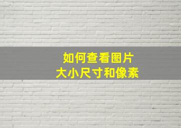 如何查看图片大小尺寸和像素