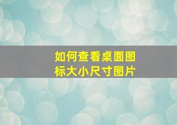 如何查看桌面图标大小尺寸图片