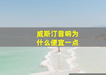 威斯汀音响为什么便宜一点