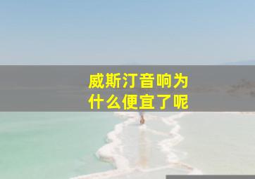 威斯汀音响为什么便宜了呢