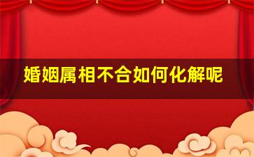 婚姻属相不合如何化解呢