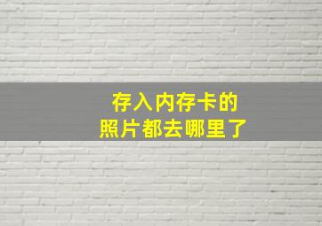 存入内存卡的照片都去哪里了