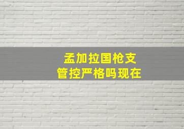 孟加拉国枪支管控严格吗现在