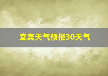 宜宾天气预报30天气