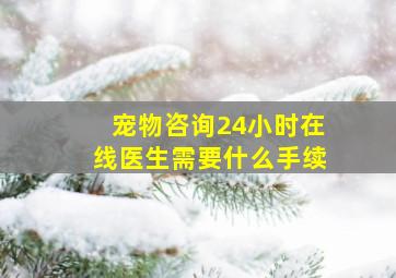 宠物咨询24小时在线医生需要什么手续