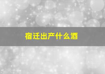 宿迁出产什么酒