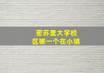 密苏里大学校区哪一个在小镇