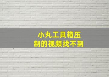 小丸工具箱压制的视频找不到