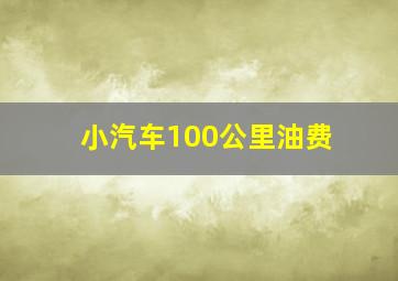 小汽车100公里油费