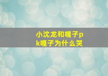 小沈龙和嘎子pk嘎子为什么哭