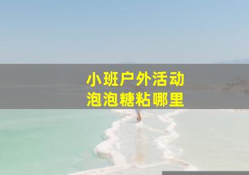 小班户外活动泡泡糖粘哪里