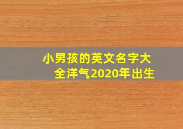 小男孩的英文名字大全洋气2020年出生