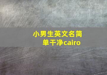 小男生英文名简单干净cairo