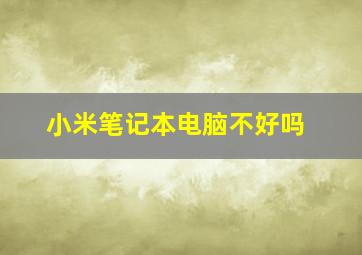 小米笔记本电脑不好吗