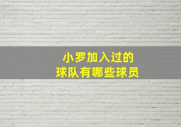 小罗加入过的球队有哪些球员