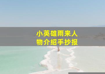 小英雄雨来人物介绍手抄报