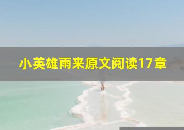 小英雄雨来原文阅读17章