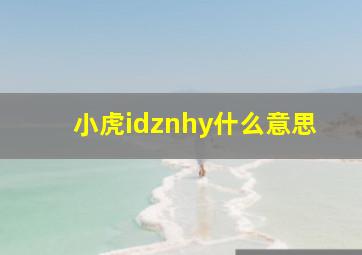 小虎idznhy什么意思