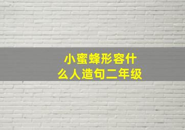 小蜜蜂形容什么人造句二年级