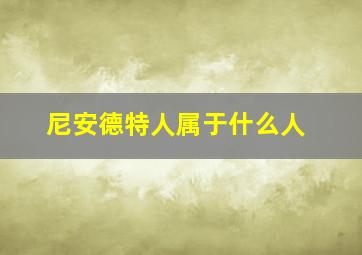 尼安德特人属于什么人