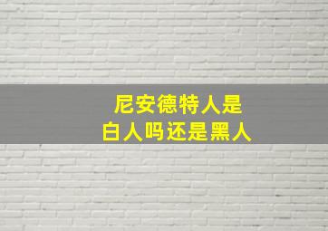 尼安德特人是白人吗还是黑人