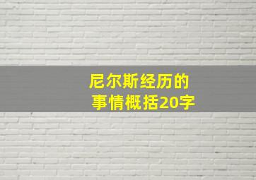 尼尔斯经历的事情概括20字