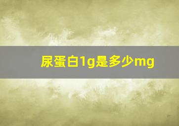 尿蛋白1g是多少mg