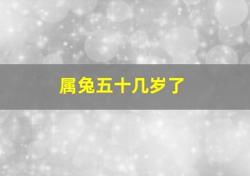 属兔五十几岁了