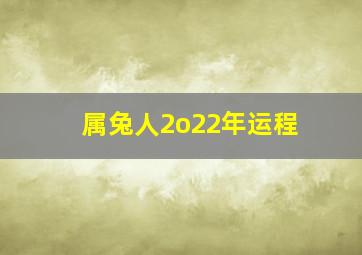 属兔人2o22年运程