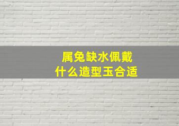 属兔缺水佩戴什么造型玉合适