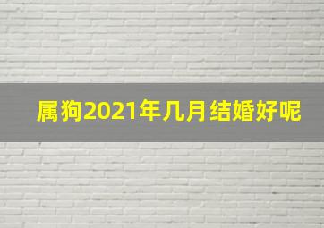 属狗2021年几月结婚好呢