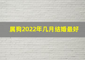 属狗2022年几月结婚最好