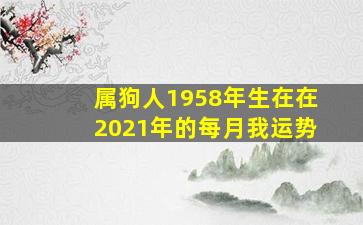 属狗人1958年生在在2021年的每月我运势