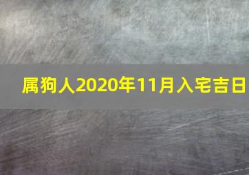 属狗人2020年11月入宅吉日