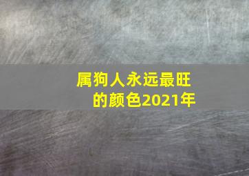 属狗人永远最旺的颜色2021年