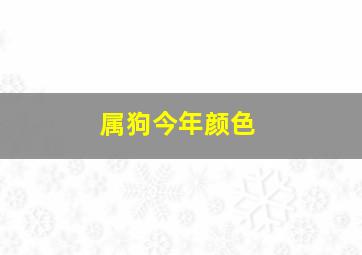 属狗今年颜色