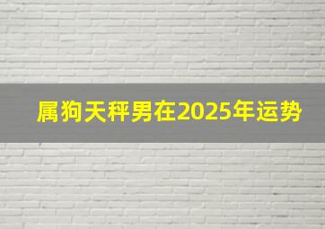 属狗天秤男在2025年运势