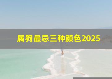 属狗最忌三种颜色2025