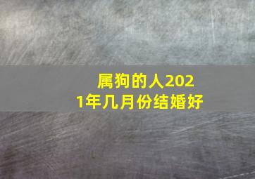 属狗的人2021年几月份结婚好