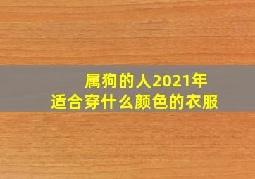 属狗的人2021年适合穿什么颜色的衣服