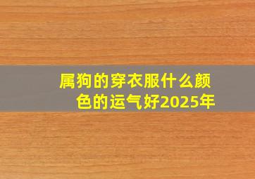 属狗的穿衣服什么颜色的运气好2025年