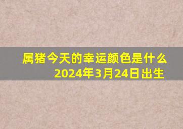 属猪今天的幸运颜色是什么2024年3月24日出生