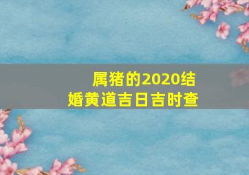 属猪的2020结婚黄道吉日吉时查