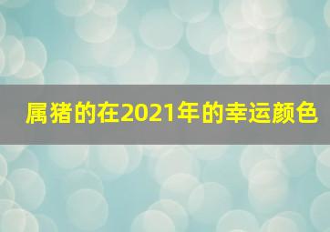 属猪的在2021年的幸运颜色