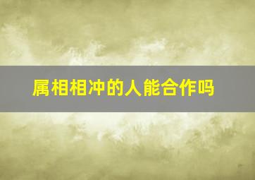 属相相冲的人能合作吗